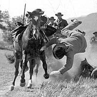 Fred Kennedy stunt fall from horse in 1949 movie