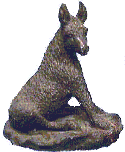 Brighty the burro miniture metal statue
